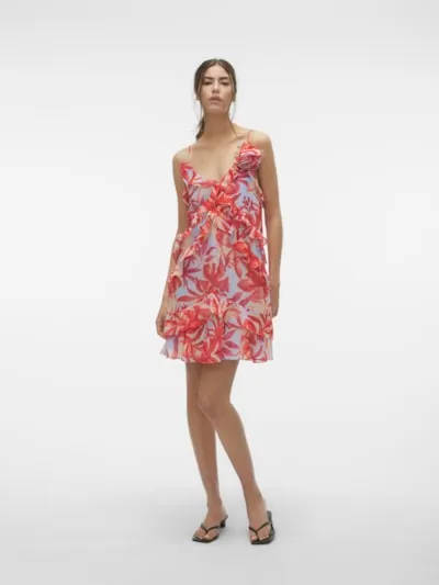 Marie Pink Frilled Cami Mini Dress