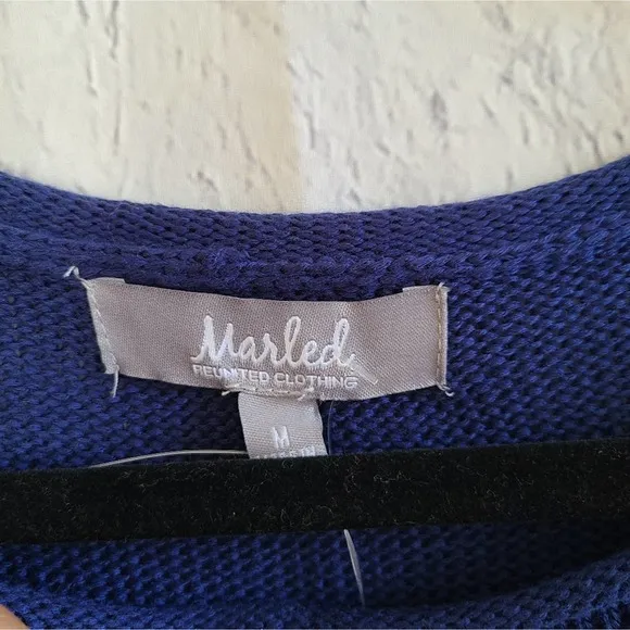 Marled By RC USA Blue Knit Sweater NWT SZ M