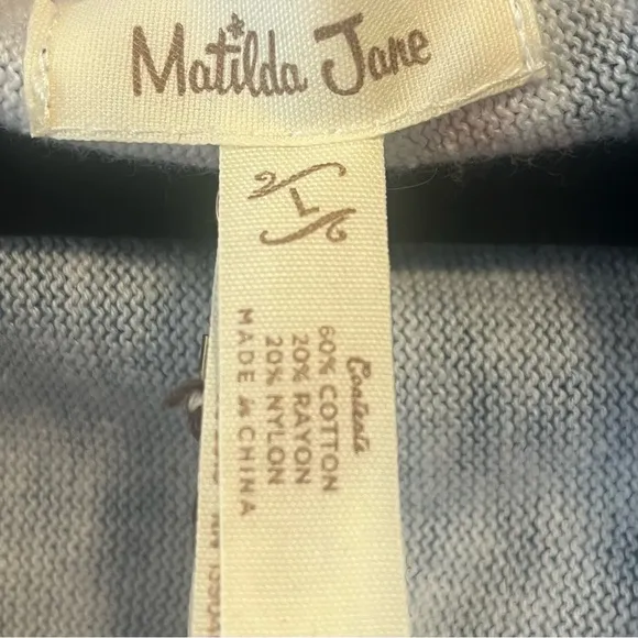 MATILDA JANE Cozy Days Teal Floral Open Front Waterfall Cardigan