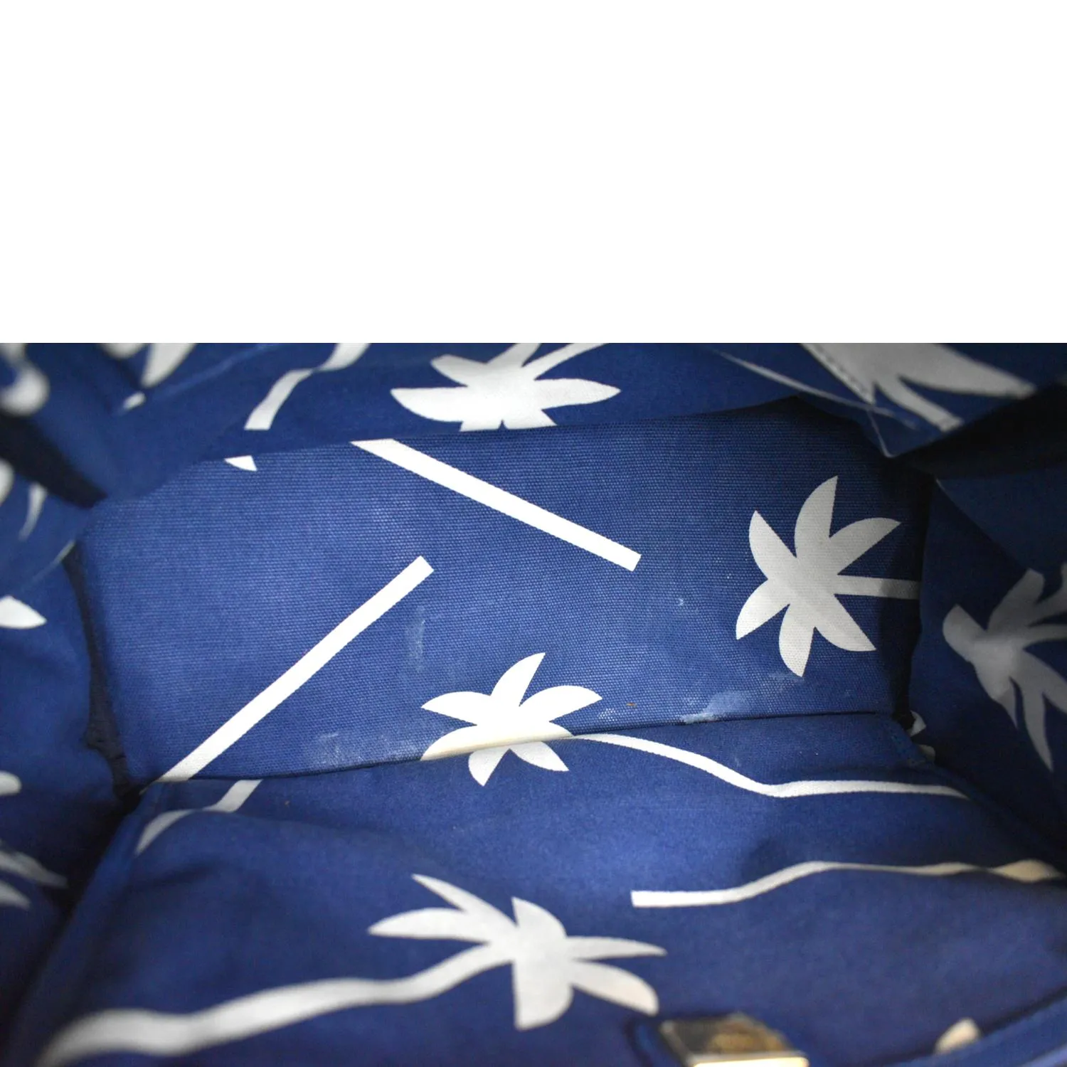 MCM Medium Palm Tree Visetos Coated Canvas Backpack Blue