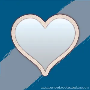 MDF and Acrylic Mirror - Heart