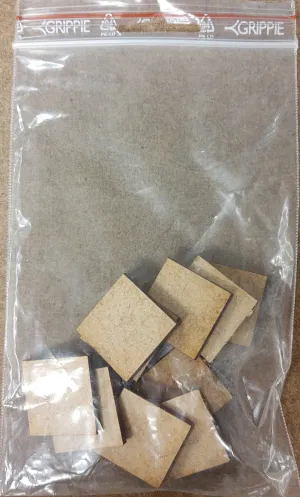MDF Bases square 25x25mm (10)