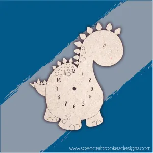 MDF Layered Clock - Dinosaur