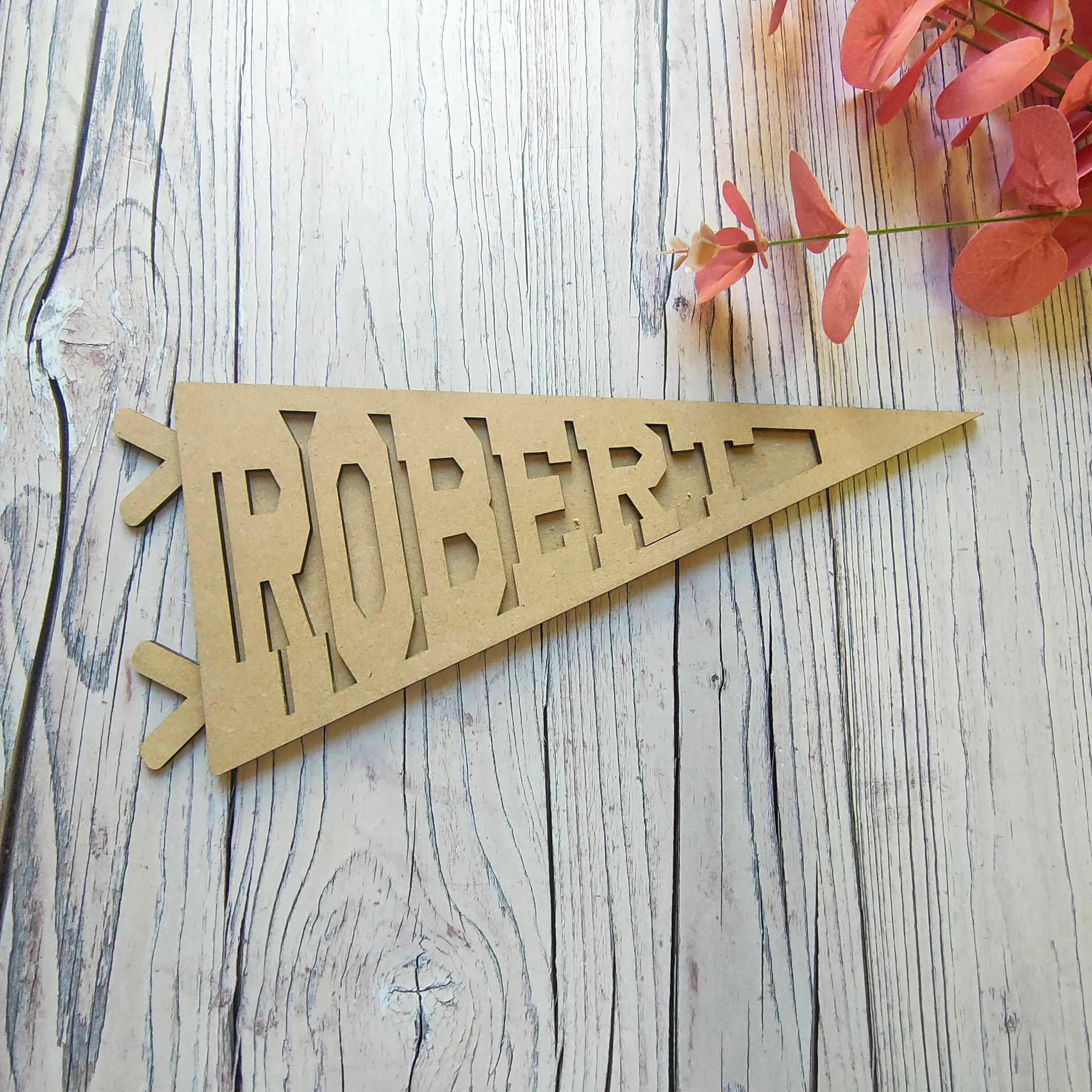 MDF Layered Personalised Pennant Flag