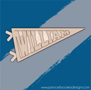 MDF Layered Personalised Pennant Flag