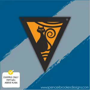 MDF Layered Triangle Halloween Flag Bunting - Cats