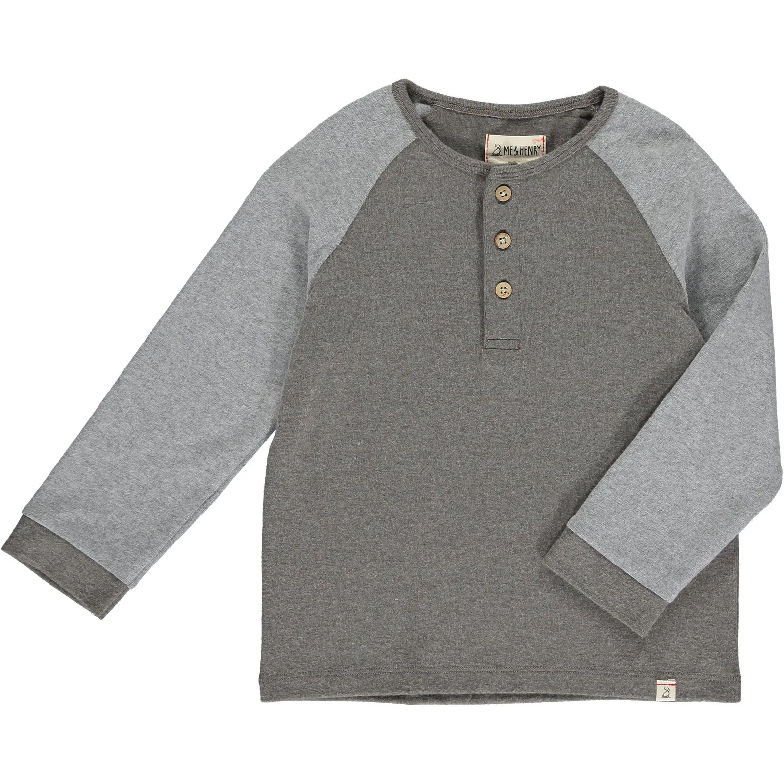 Me & Henry Boys “Lugoff” Mushroom Color Ragland Shirt: Size 3/4 to 8/9 Years