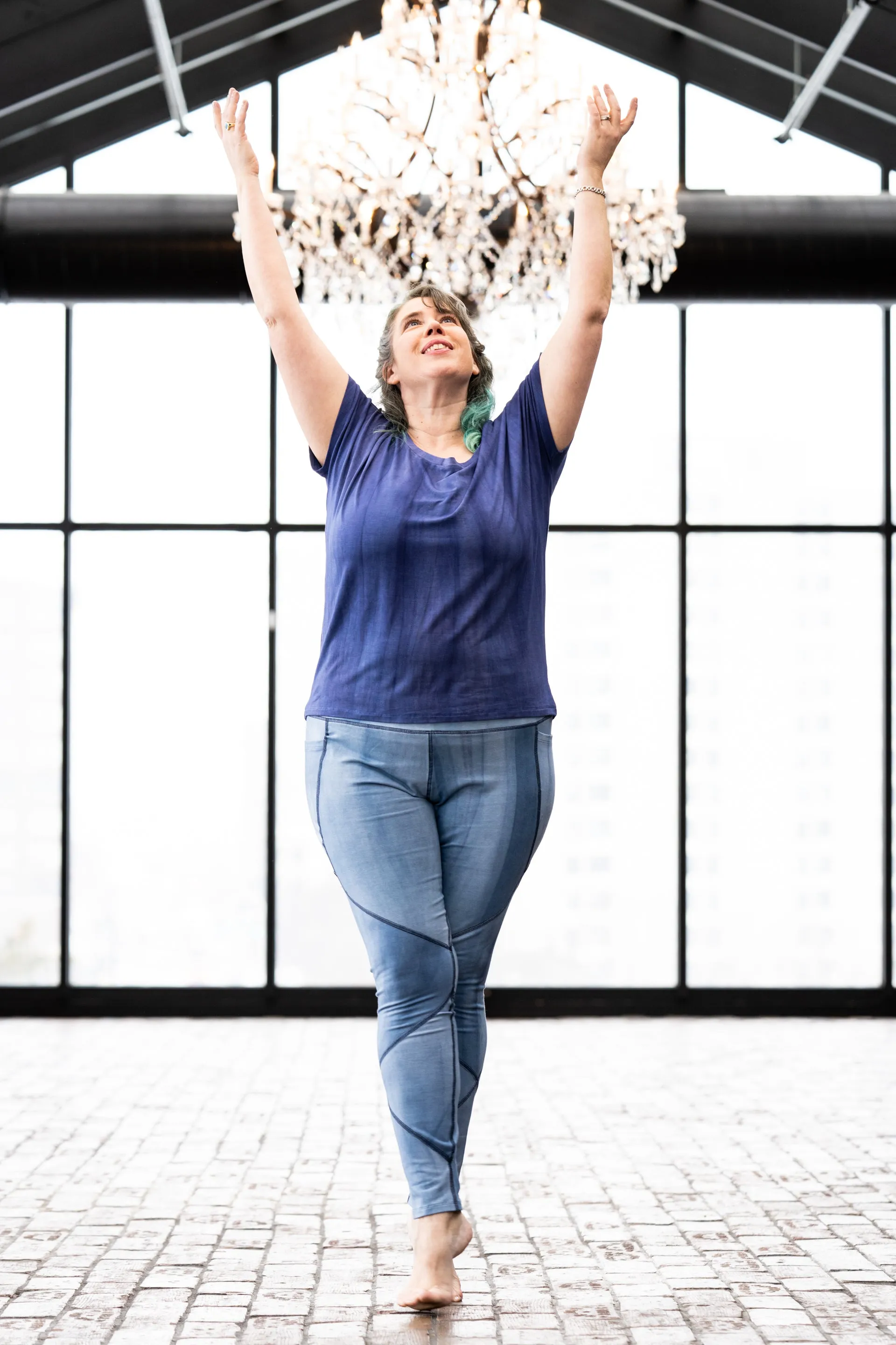 Meditation Tee in Indigo