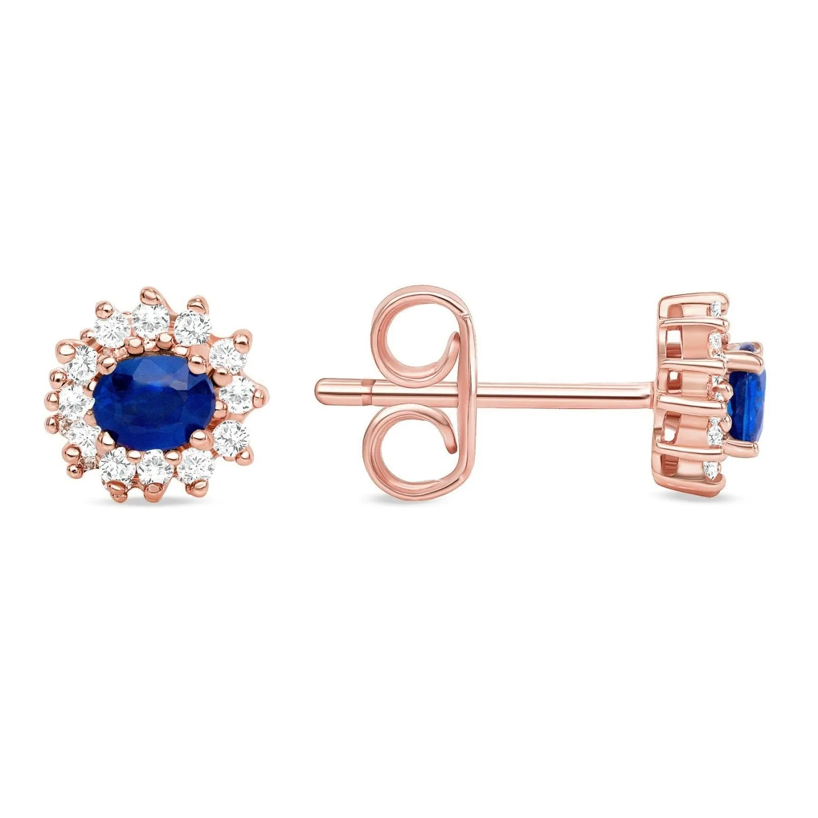 Mia Sapphire and Diamond Earrings