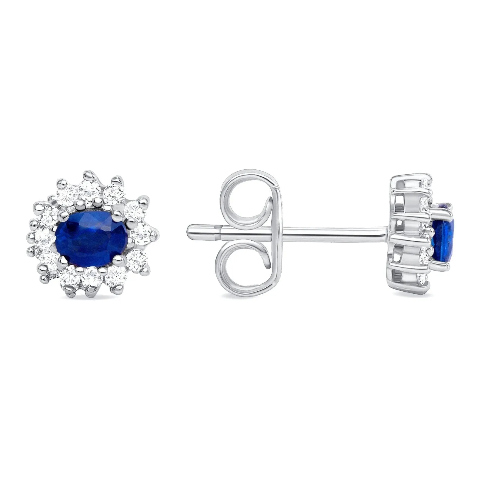 Mia Sapphire and Diamond Earrings