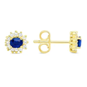 Mia Sapphire and Diamond Earrings