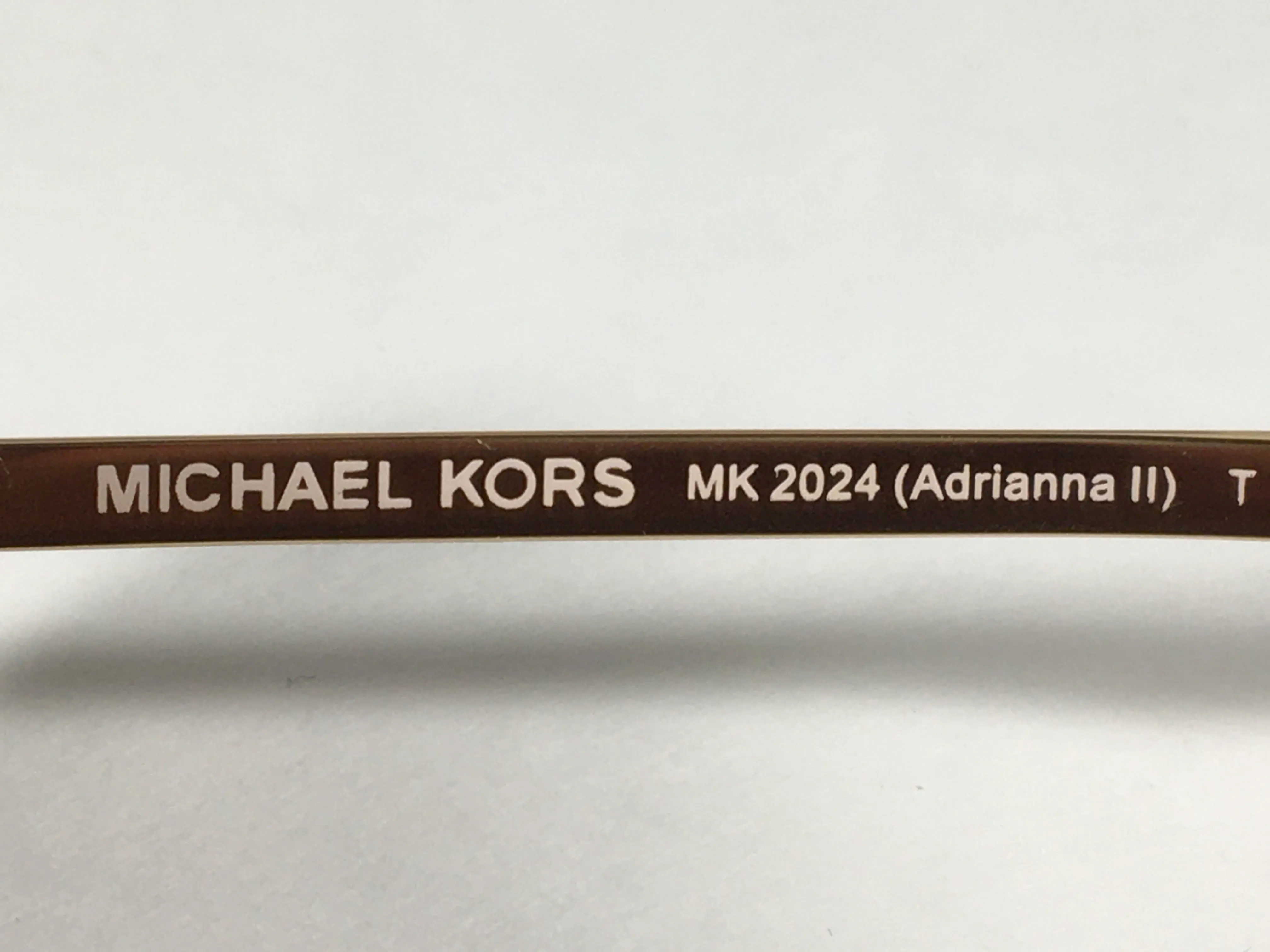 Michael Kors Adrianna II Square Sunglasses Shiny Black Gold Gray Gradient Lens MK-2024