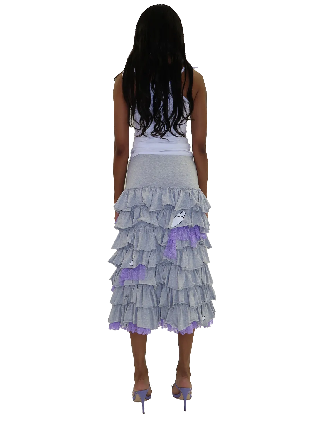 Midi Frilled Skirt