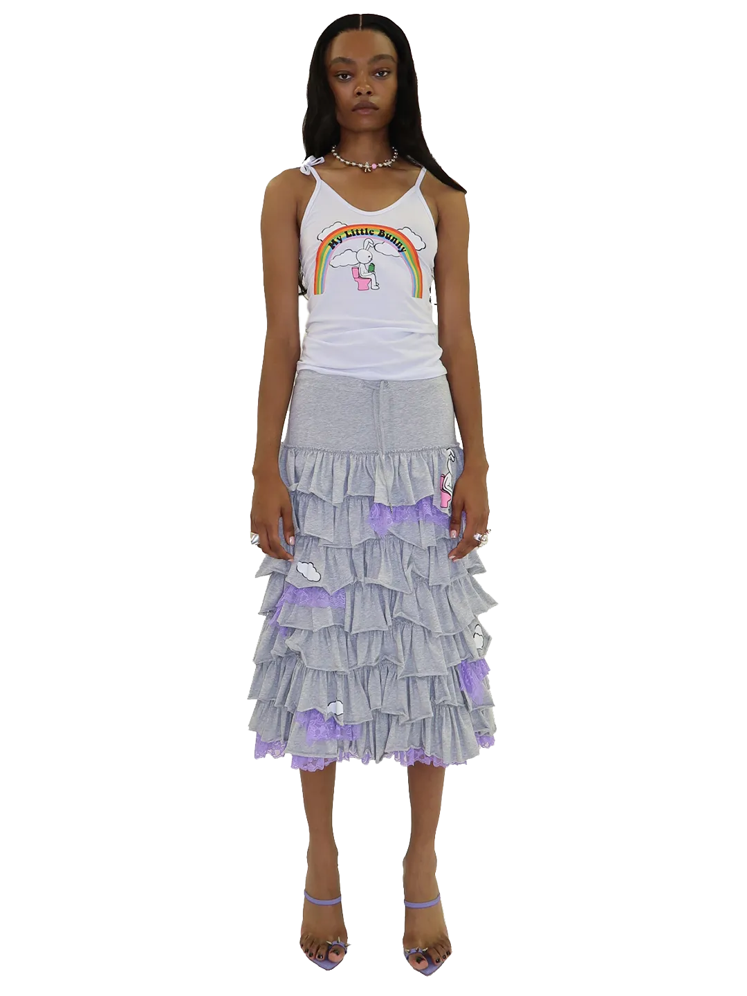 Midi Frilled Skirt