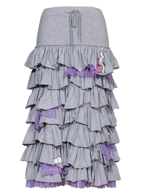 Midi Frilled Skirt