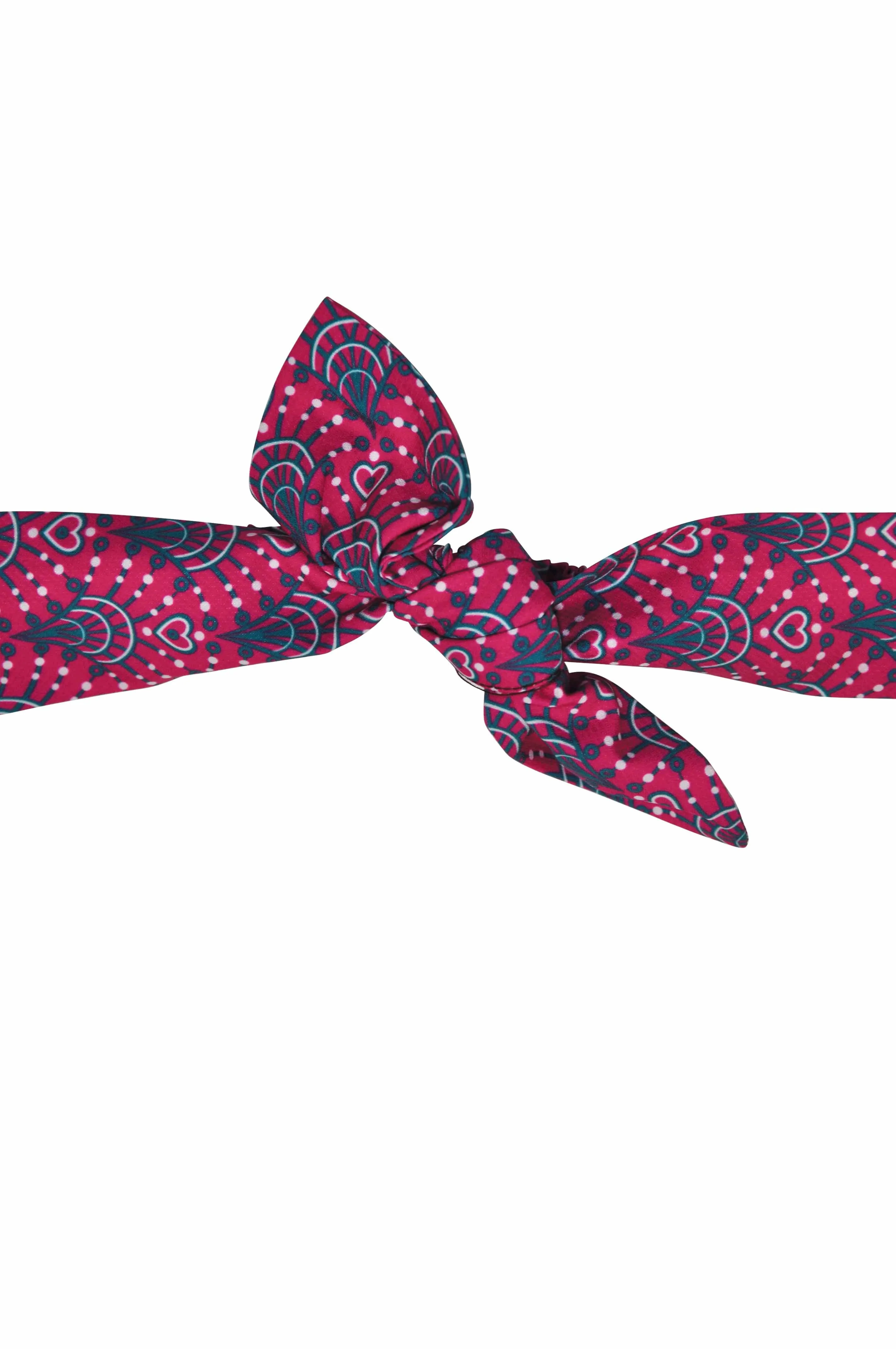 Millicent : Magenta print dress & headband