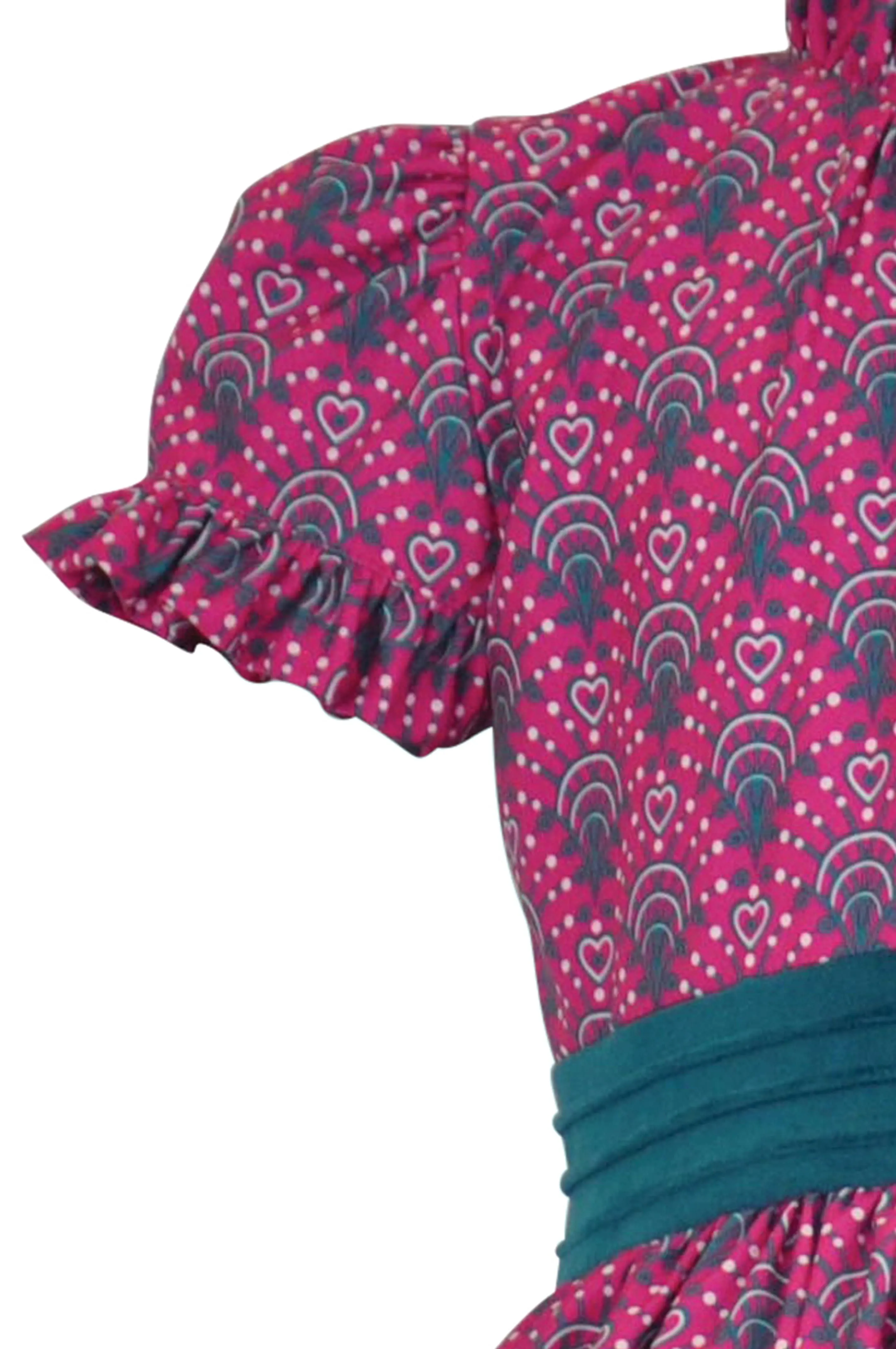 Millicent : Magenta print dress & headband