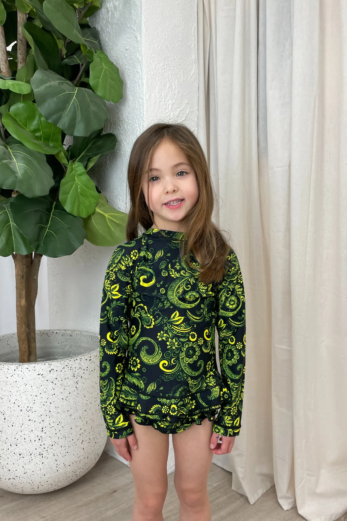 Mini Annie Rashie Set 02 Final Sale - Bioluminescence Paisley
