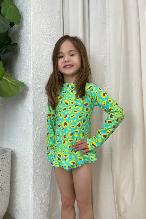 Mini Annie Rashie Set 02 Final Sale - Sour Sky Leopard
