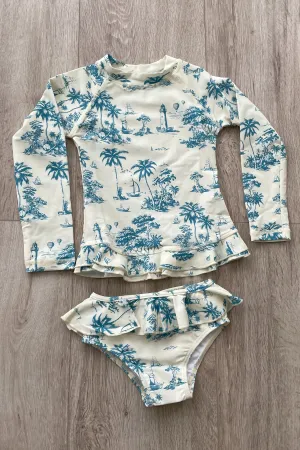 Mini Annie Rashie Set - Toile de Jouy