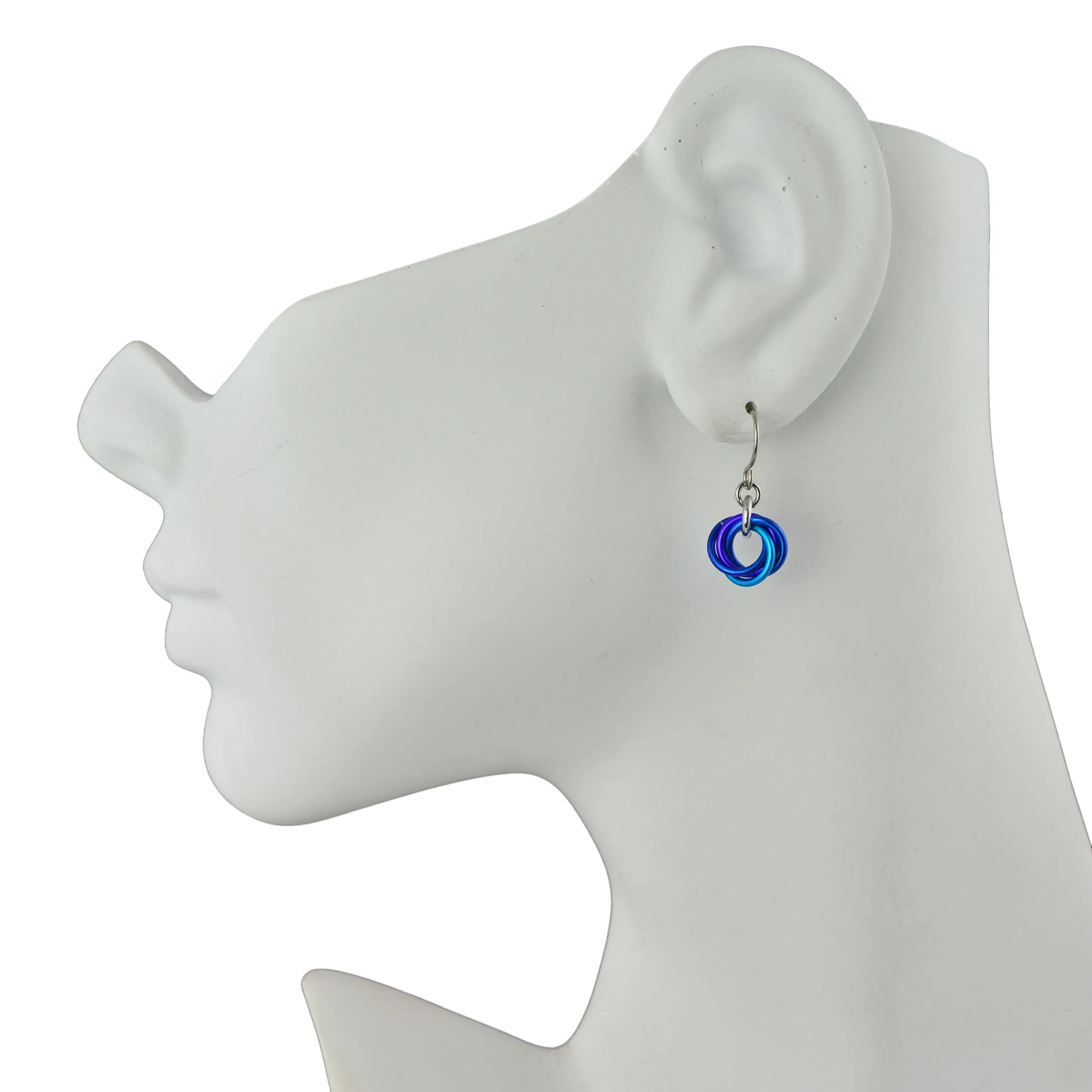Mini Knot Earrings - Water