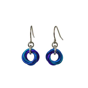 Mini Knot Earrings - Water