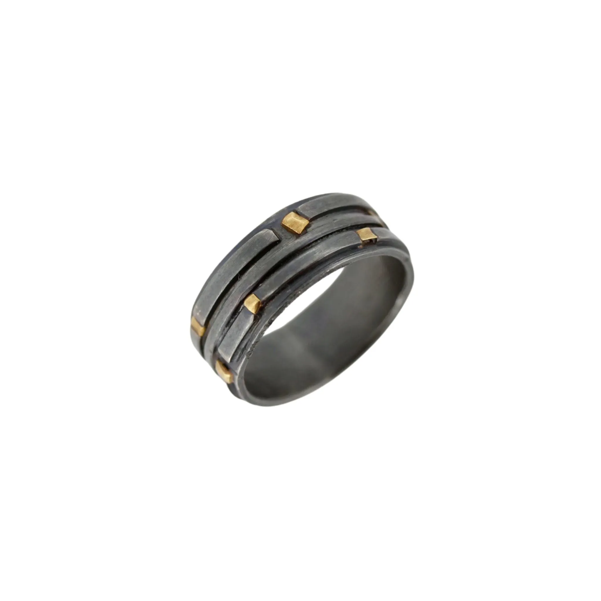 Mixed Metal Band with Gold