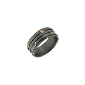 Mixed Metal Band with Gold
