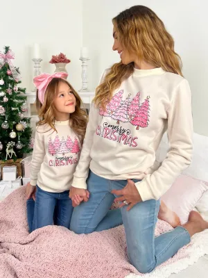 Mommy & Me Merry Christmas Graphic Sweatshirt
