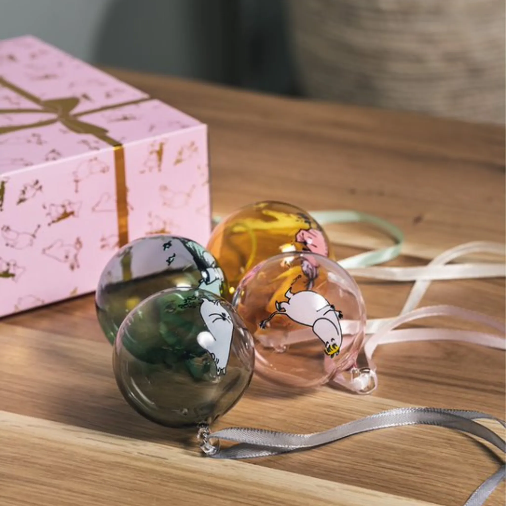 Moomin Glass Ball Ornament Gift Set