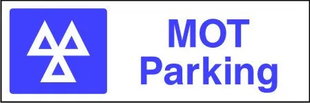 MOT Parking sign
