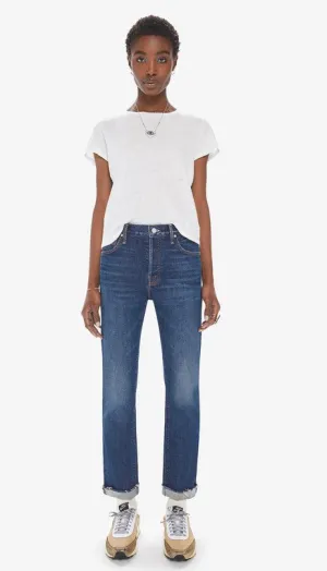Mother The Scrapper Cuff Ankle Fray Jeans - Let's Wine About It