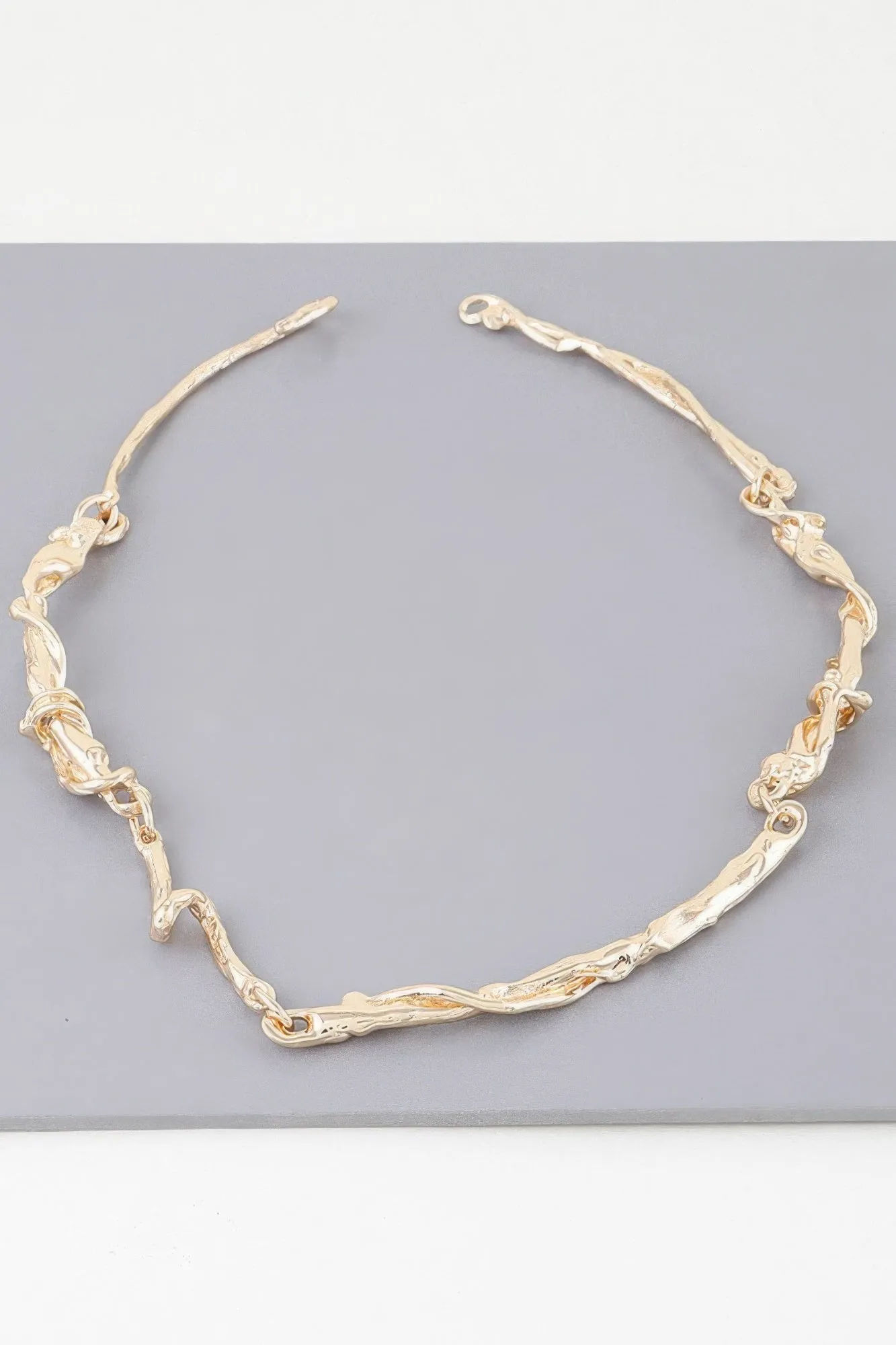 Multi Twisted Abstract Necklace