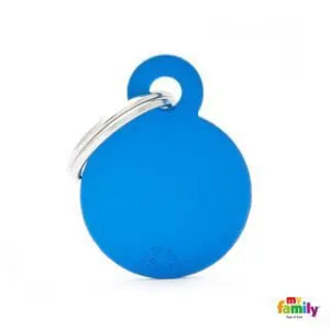 My Family ID SMALL ROUND ALUMINUM BLUE