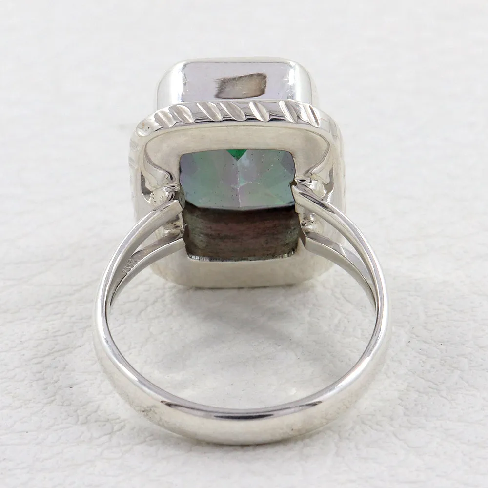 Mystic Quartz Silver Ring