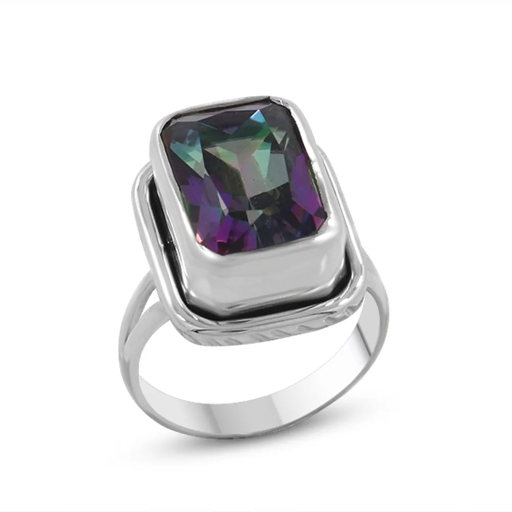 Mystic Quartz Silver Ring