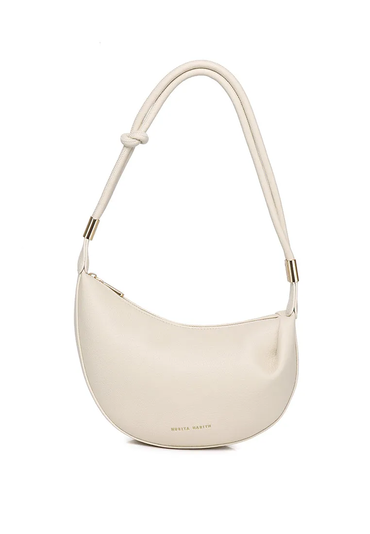 Nadia Knotted Shoulder Bag (Light Yellow)