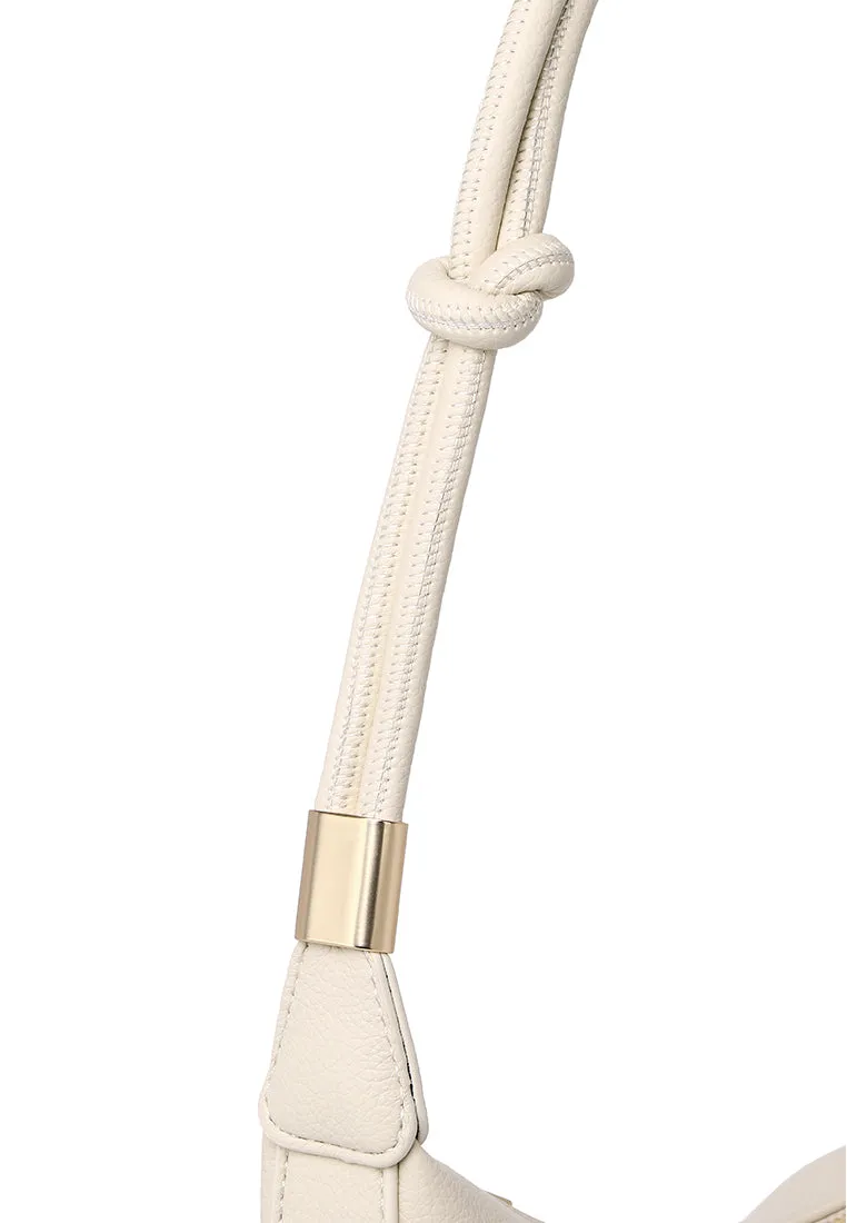 Nadia Knotted Shoulder Bag (Light Yellow)