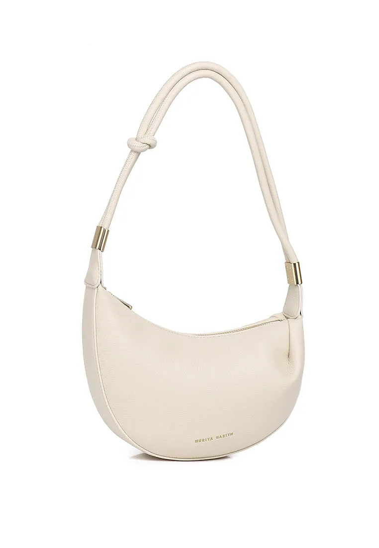Nadia Knotted Shoulder Bag (Light Yellow)