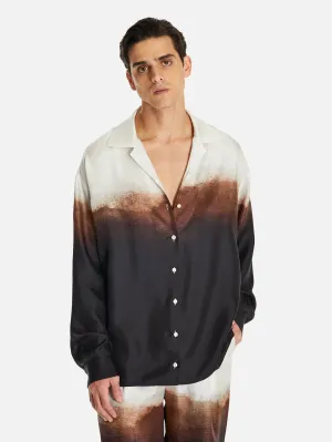 Nagoya Unisex Açık Yaka Relaxed Kesim İpek Gömlek