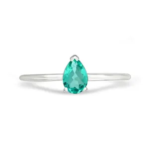 Natural Neon Blue Apatite 925 Solid Sterling Silver Engagement Ring Size 6, 7, 8, 9