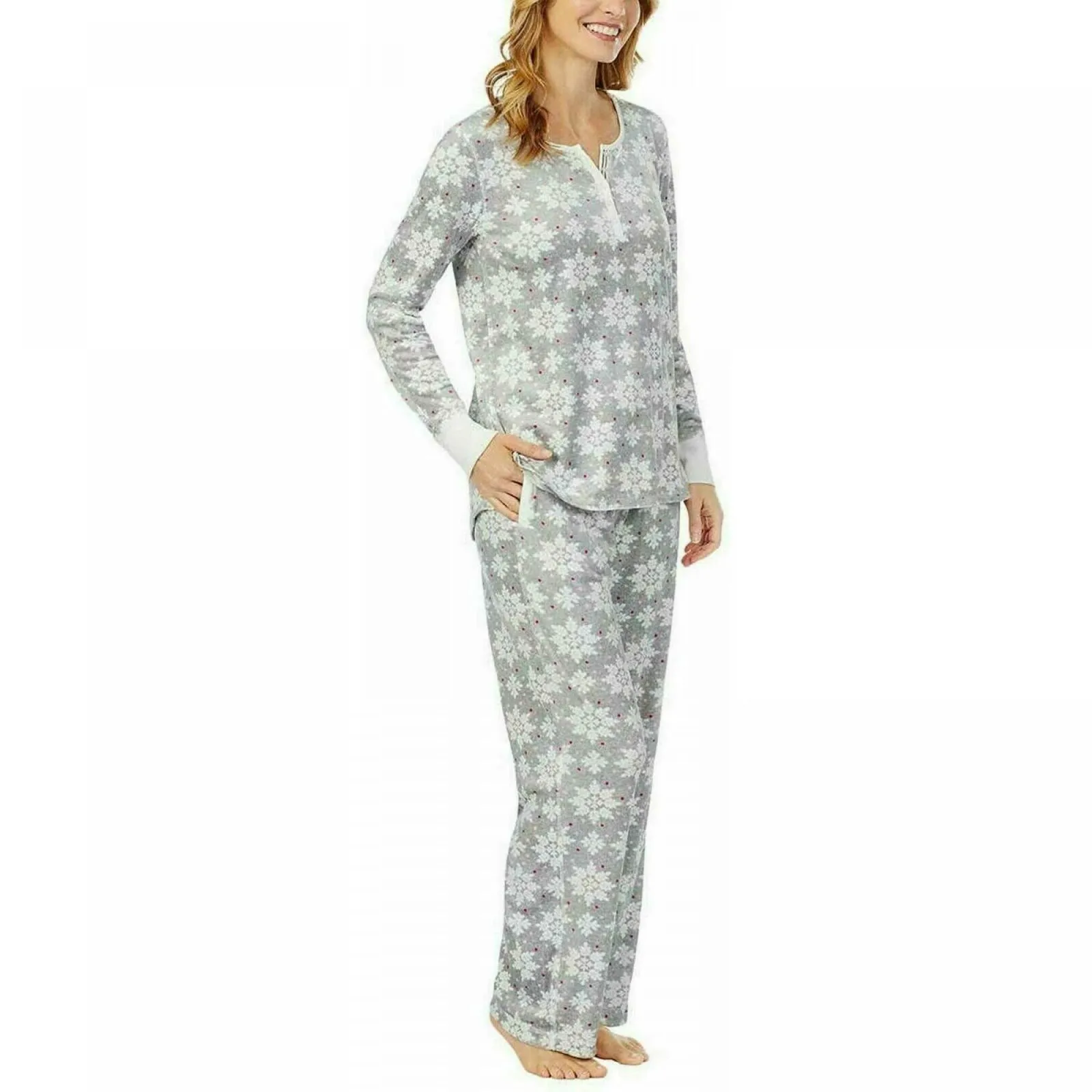 Nautica Women's 2 Piece Cozy Fleece Pajama Set