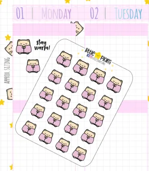 Neku Cozy, Wrapped around in a Blanket Planner Stickers (N38)