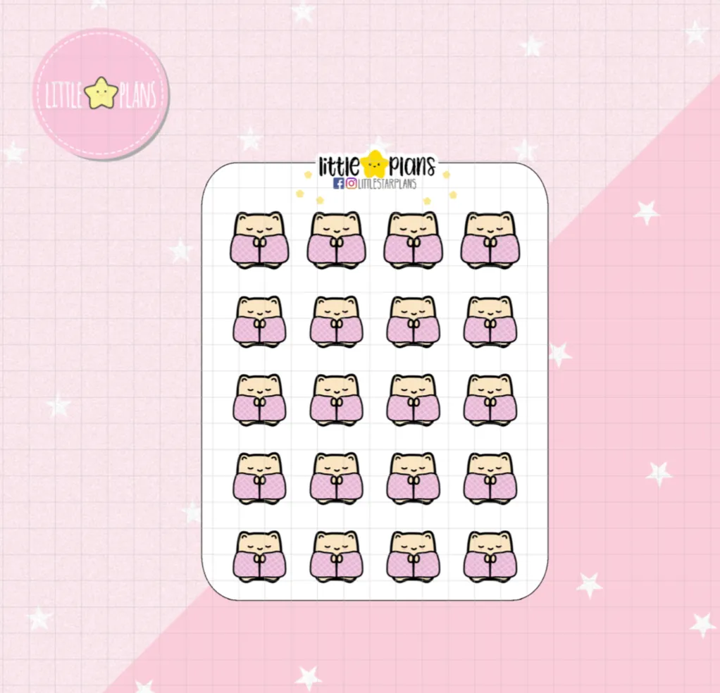 Neku Cozy, Wrapped around in a Blanket Planner Stickers (N38)