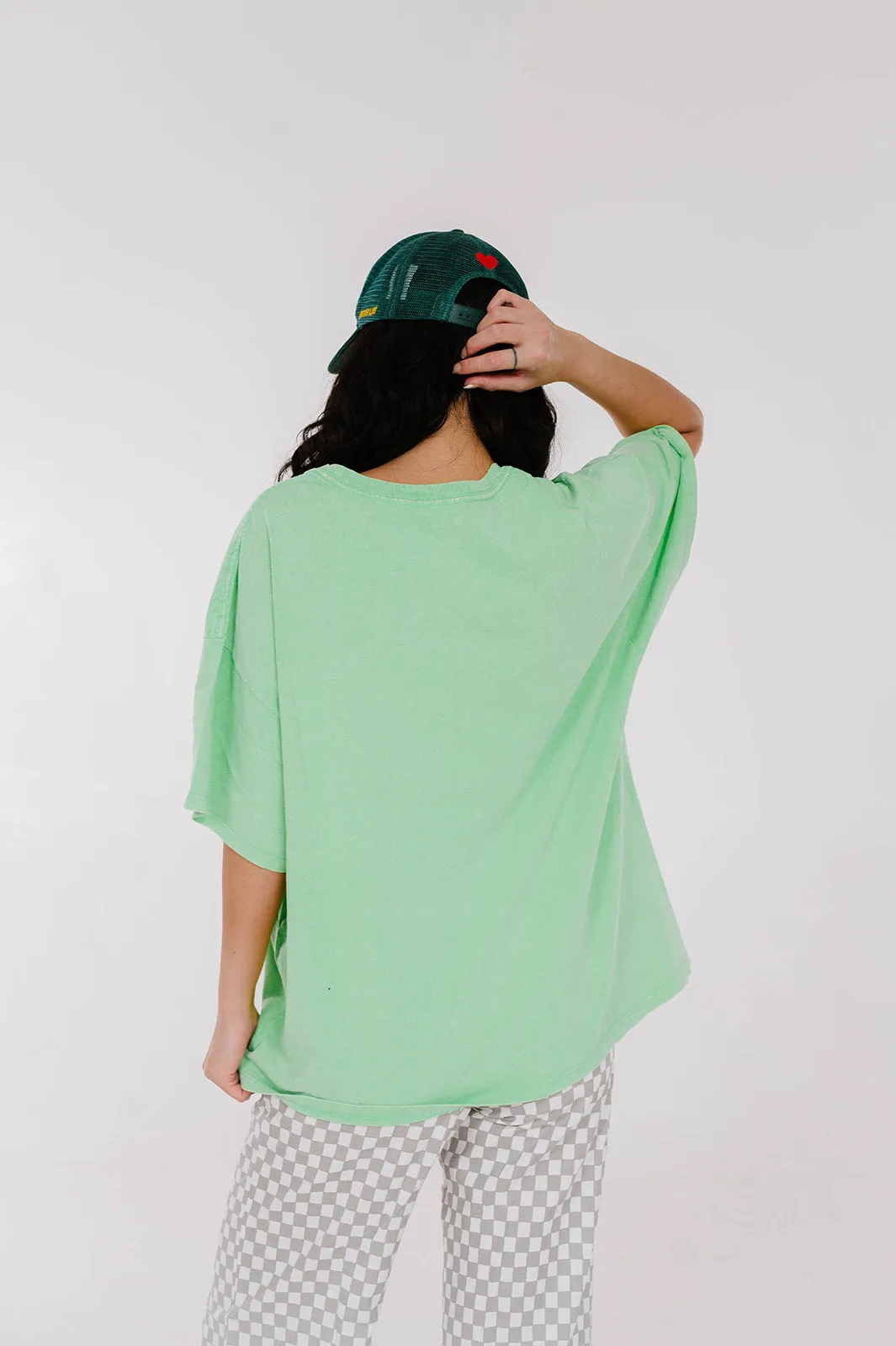 Neon Sun Boyfriend Tee // Lime