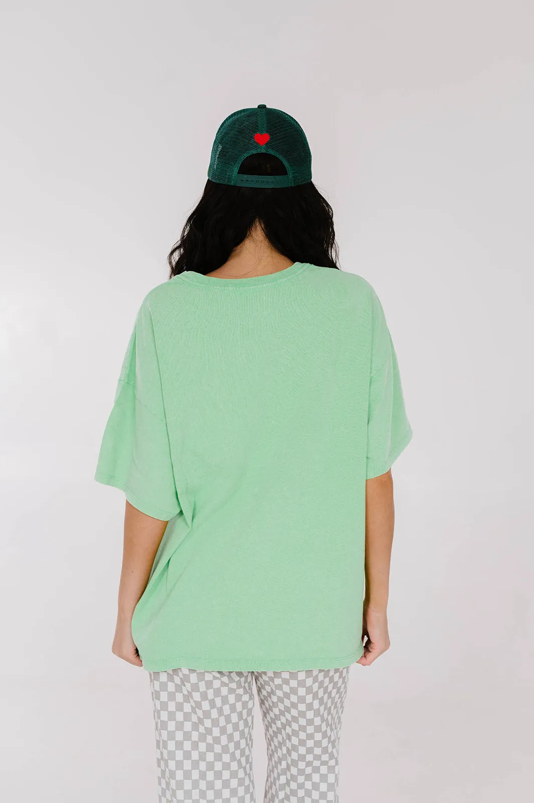 Neon Sun Boyfriend Tee // Lime