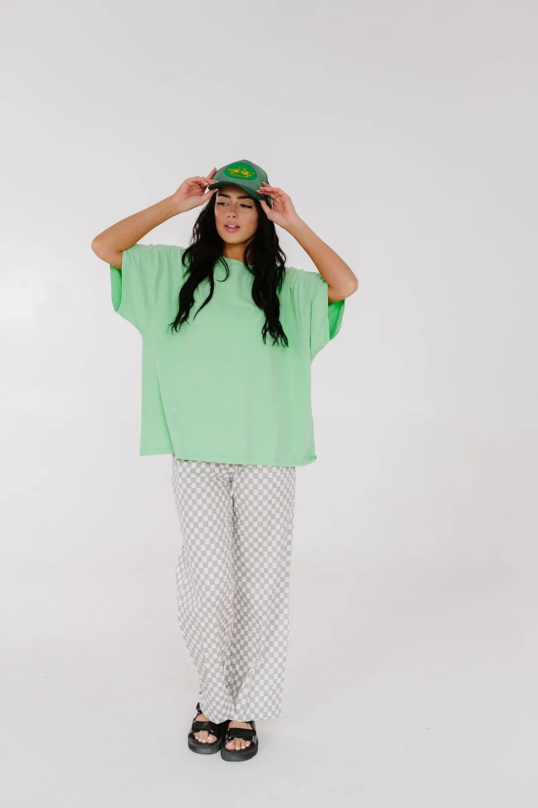Neon Sun Boyfriend Tee // Lime
