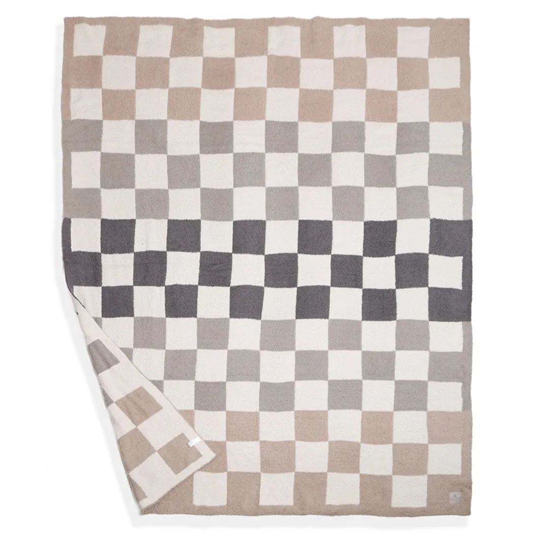 Neutral Checker Cozy Blanket
