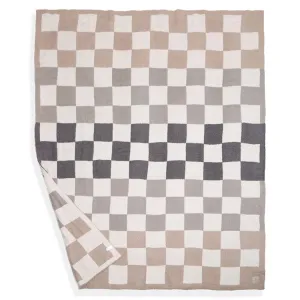 Neutral Checker Cozy Blanket