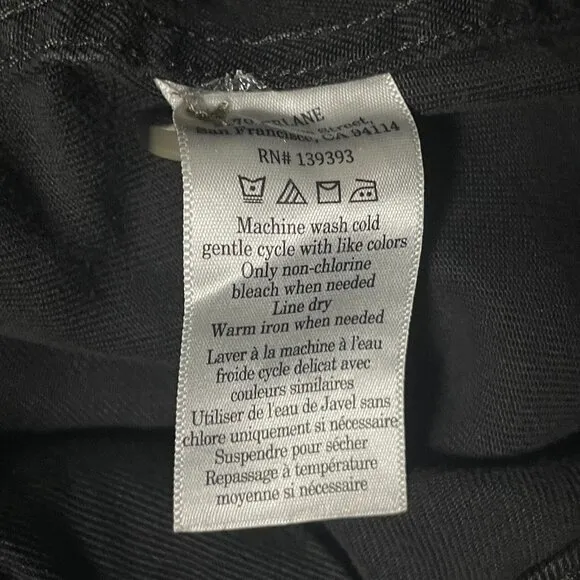 NEW Everlane The Utility Short in Buttersoft Womens 8 Black
